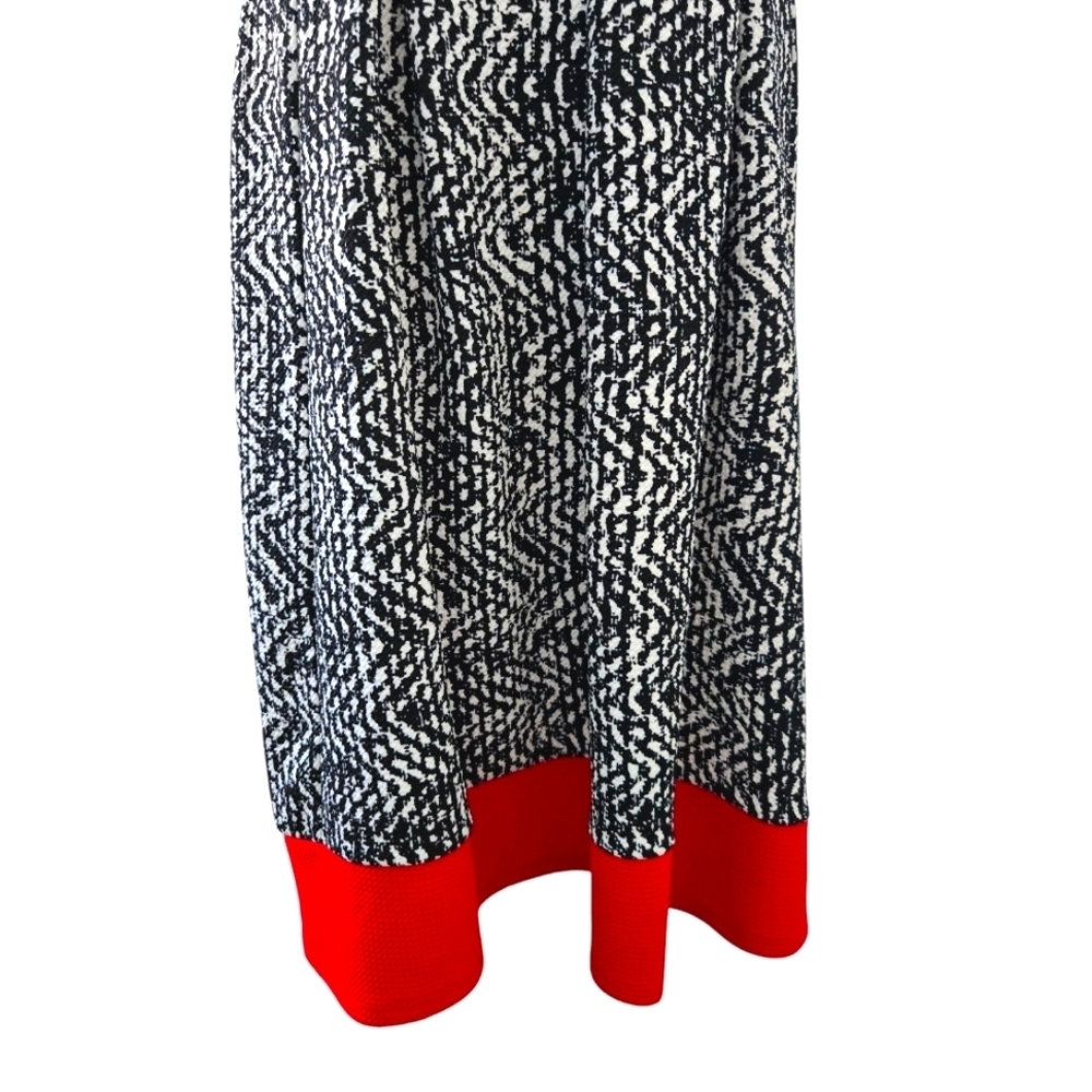 ALYX dress black white with red trim pull over sleeveless size 14 - Picture 3 of 5